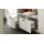 Culineo® Einbauküche C357 mit privileg Einbaugeräten Jade, Mattweiß & Marmor Venato Bianco - dreizeilig