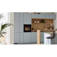 Culineo® Einbauküche C357 mit SIEMENS Einbaugeräten Sky & Eiche Honig - zweizeilig