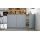 Culineo® Einbauküche C357 mit SIEMENS Einbaugeräten Sky & Eiche Honig - zweizeilig