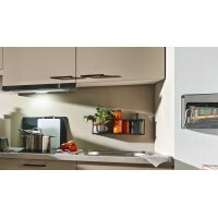EXPRESS KÜCHEN Einbauküche Win mit Spülmaschine Cremegrau - Länge ca. 240 cm