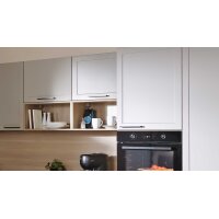 EXPRESS KÜCHEN Einbauküche Home mit Elektrogeräten Cremegrau & Eiche natur - Stellfläche ca. 250 x 330 cm