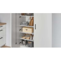 nobilia® Einbauküche Laser mit Geräten und Stauraumschränken Mattweiß & Eiche Como - zweiteilig