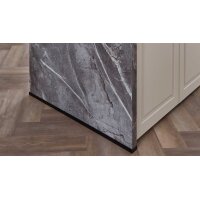 nobilia® Einbauküche Sylt mit Geräten Sand & Marmor Mystic grey - zweiteilig