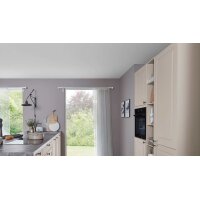 nobilia® Einbauküche Sylt mit Geräten Sand & Marmor Mystic grey - zweiteilig