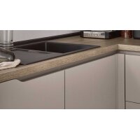 nobilia® Einbauküche Senso mit Geräten Macchiato & Eiche Bergamo - Stellfläche ca. 185 x 369 cm