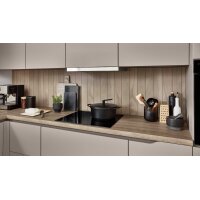 nobilia® Einbauküche Senso mit Geräten Macchiato & Eiche Bergamo - Stellfläche ca. 185 x 369 cm