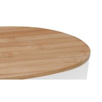 kela Brotkasten Namur weißer Kunststoff & Bambus – ca. 38 x 14 cm