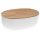 kela Brotkasten Namur weißer Kunststoff & Bambus – ca. 38 x 14 cm