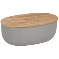 kela Brotkasten Namur opalgrauer Kunststoff & Bambus...