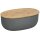kela Brotkasten Namur dunkelgrauer Kunststoff & Bambus – ca. 38 x 14 cm