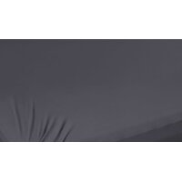 HAHN Spannbettlaken anthrazitfarbener Baumwolljersey -...