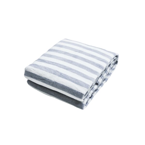 done.® Wohndecke Blanket Stripes Silber & Weiß – ca. 150 x 200 cm