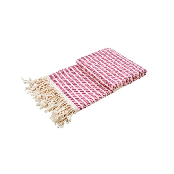 done.® Wohndecke Lounge Stripes Plus Pink & Weiß – ca. 100 x 180 cm