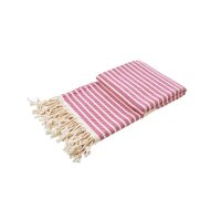 done.® Wohndecke Lounge Stripes Plus Pink & Weiß – ca. 100 x 180 cm
