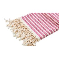 done.® Wohndecke Lounge Stripes Plus Pink & Weiß – ca. 100 x 180 cm