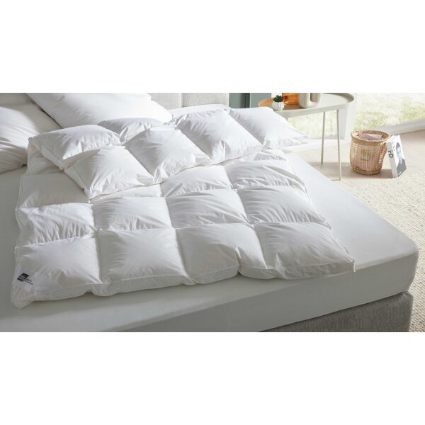 Interliving Bettdecke Serie 9204 - Daunendecke als Winterbett warm, ca. 1.370 g Daunen - ca. 200 x 220 cm