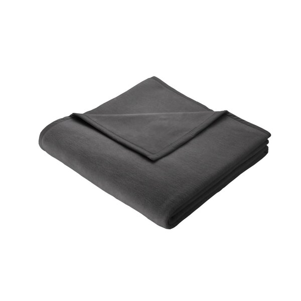 Biederlack® Wohndecke Cotton Home schieferfarbenes Mischgewebe - ca. 150 x 200 cm