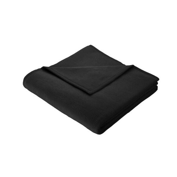 Biederlack® Wohndecke Cotton Home schwarzes Mischgewebe - ca. 150 x 200 cm