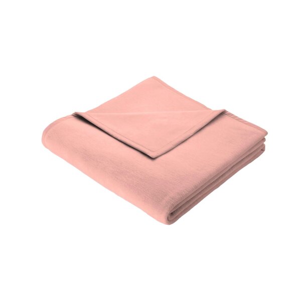 Biederlack® Wohndecke Cotton Home korallenfarbenes Mischgewebe - ca. 150 x 200 cm