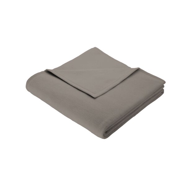 Biederlack® Wohndecke Cotton Home taupefarbenes Mischgewebe - ca. 150 x 200 cm