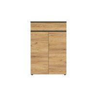 Aktenschrank Lissabon Graphit & Navarra-Eiche - zwei...