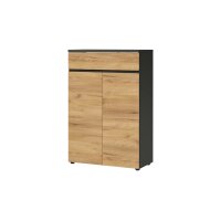 Aktenschrank Lissabon Graphit & Navarra-Eiche - zwei...