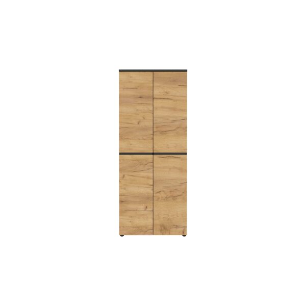Aktenschrank Lissabon Graphit & Navarra-Eiche - zwei Türen, Höhe ca. 197 cm