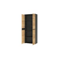 Aktenschrank Lissabon Graphit & Navarra-Eiche - zwei Türen, Höhe ca. 197 cm