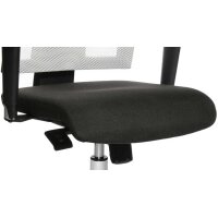 Drehstuhl OrthoSedis 50 als Sitzmöbel fürs Büro weißer Netzbezug TT203 & poliertes Aluminium-Fußkreuz