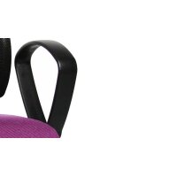 Drehstuhl orthoSedis 20 als ergonomisches Büromöbel lilafarbener Sitzbezug G03 & schwarze Netzbespannung, verchromtes Drehkreuz