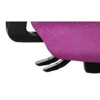 Drehstuhl orthoSedis 20 als ergonomisches Büromöbel lilafarbener Sitzbezug G03 & schwarze Netzbespannung, verchromtes Drehkreuz