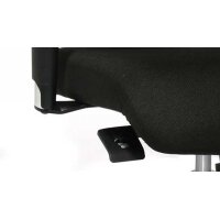Drehstuhl orthoSedis 50 als Bürostuhl mit Sitzkomfort schwarzer Netzbezug TT200 & poliertes Aluminium-Fußkreuz