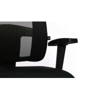 Komfortdrehstuhl OrthoSedis 60 - Chefsessel schwarzer Bezug TT200 & poliertes Aluminium-Drehkreuz