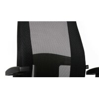 Komfortdrehstuhl OrthoSedis 60 - Chefsessel schwarzer Bezug TT200 & poliertes Aluminium-Drehkreuz