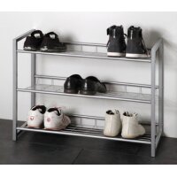 Schuhregal als vielseitiges Kleinmöbel alufarbenes...
