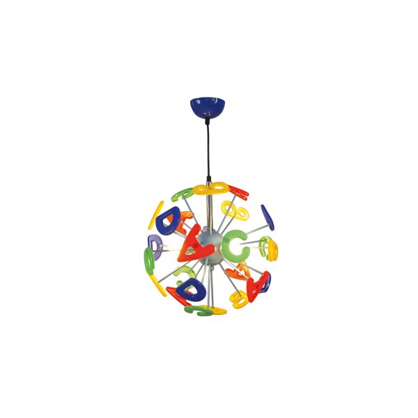 näve Kinderzimmer Hängelampe Buchstaben bunte Kunststoffbuchstaben - Duchmesser ca. 40 cm