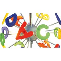 näve Kinderzimmer Hängelampe Buchstaben bunte Kunststoffbuchstaben - Duchmesser ca. 40 cm