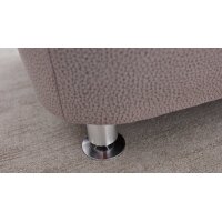 Modulmaster MM-ZE1059 Ecksofa in U-Form für geschmackvolles Wohnen alufarbene Mikrofaser Holiday & matte Metallfüße - Stellmaß ca. 240 x 330 cm