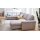 Modulmaster MM-ZE1059 Ecksofa in U-Form für geschmackvolles Wohnen alufarbene Mikrofaser Holiday & matte Metallfüße - Stellmaß ca. 240 x 330 cm