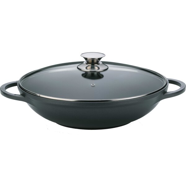 kela Wok Kerros Aluguss & Glasdeckel – ca. vier Liter