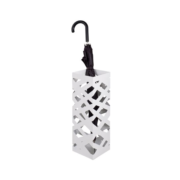 Schirmständer weißes Metall – Höhe ca. 48 cm
