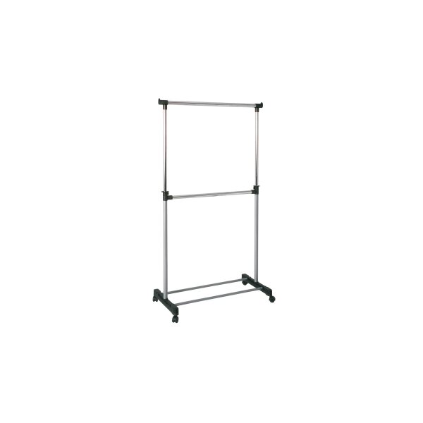 Rollgarderobe Aluminium & Chrom – Breite ca. 90 cm
