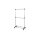 Rollgarderobe Aluminium & Chrom – Breite ca. 90 cm