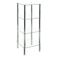 Glasboden-Regal als praktisches Kleinmöbel Klarglas...