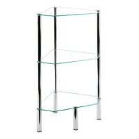 Glasboden-Eckregal als Wohnzimmermöbel Klarglas...