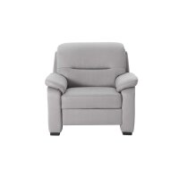 Modulmaster MM-PP1009 - Polstersessel mit Bonnellfederkern graue Mikrofaser Holiday & schwarze Holzfüße