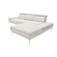 Interliving Sofa Serie 4251 – Ecksofa cremefarbener Bezug Q2 Hit 304 & Metallfüße 3.26 – Stellfläche ca. 300 x 225 cm