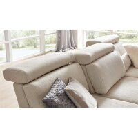 Interliving Sofa Serie 4251 – Ecksofa cremefarbener Bezug Q2 Hit 304 & Metallfüße 3.26 – Stellfläche ca. 300 x 225 cm
