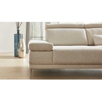 Interliving Sofa Serie 4251 – Ecksofa cremefarbener Bezug Q2 Hit 304 & Metallfüße 3.26 – Stellfläche ca. 300 x 225 cm