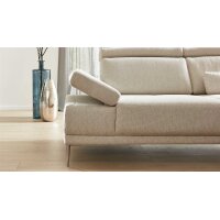 Interliving Sofa Serie 4251 – Ecksofa cremefarbener Bezug Q2 Hit 304 & Metallfüße 3.26 – Stellfläche ca. 300 x 225 cm